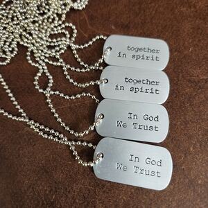 Silver Dog Tag Necklaces